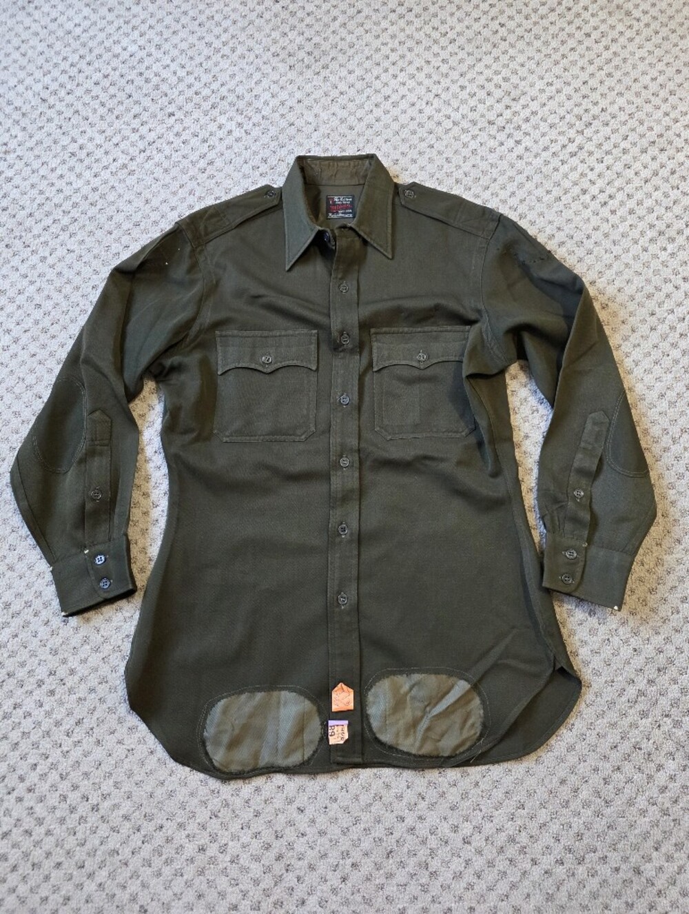 Vintage Heinlen Bros. Custom Body Fitted Military Wool Shirt